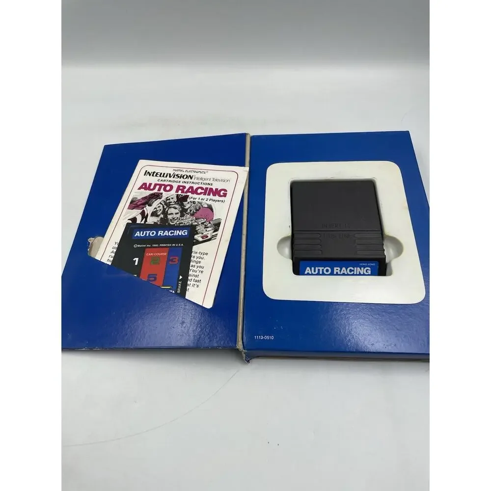 Auto Racing (Intellivision, 1980) COMPLETE IN BOX w/ OVERLAYS / TESTED